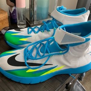 Zoom HyperRev White, Neon and Vivid Blue. Size 13.. Worn but wonderful condition